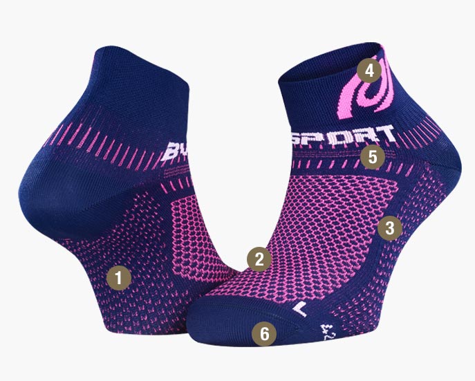 Socks Light 3D blue/pink